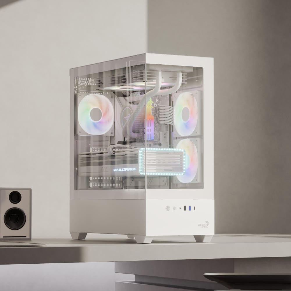 Gabinete Aerocool P500D vista frontal