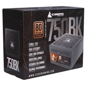 Fuente de poder Iceberg 750-BK 750W 80 Plus Bronce