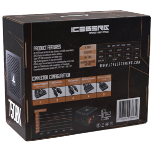 Conectores de la fuente de poder Iceberg 750-BK 750W