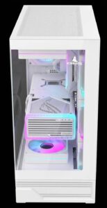 Perfil y diseño del chasis Iceberg Crystal GX Blanco